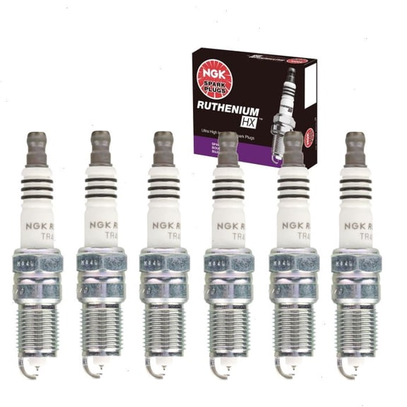 6 pc NGK Ruthenium HX Spark Plugs compatible with Buick Terraza 3.5L V6 2005-2006