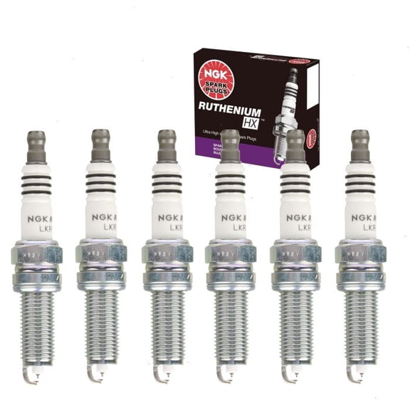 6 pc NGK Ruthenium HX Spark Plugs compatible with Dodge Sprinter 2500 3.5L V6 2007-2008