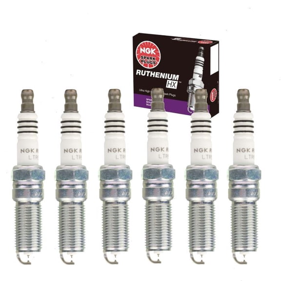 6 pc NGK Ruthenium HX Spark Plugs compatible with Ford Flex 3.5L V6 2009-2012