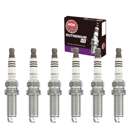 6 pc NGK Ruthenium HX Spark Plugs compatible with Ford GT 3.5L V6 2017-2019