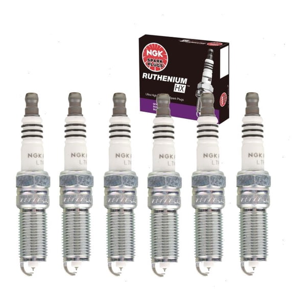 6 pc NGK Ruthenium HX Spark Plugs compatible with Ford Police Interceptor Sedan 3.5L V6 2013-2019