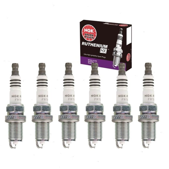 6 pc NGK Ruthenium HX Spark Plugs compatible with Honda Passport 3.2L V6 1996-2002