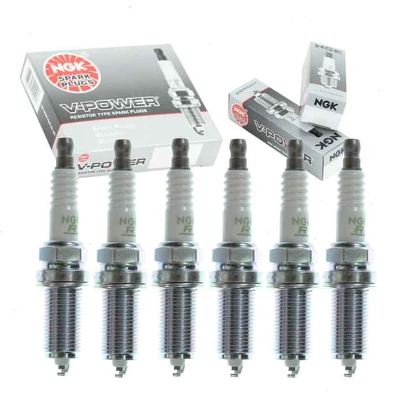 6 pc NGK V-Power Spark Plugs compatible with BMW 325xi 3.0L L6 2006