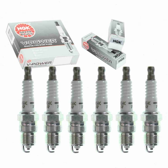 6 pc NGK V-Power Spark Plugs compatible with Chevrolet Camaro 2.8L 3.1L 3.4L V6 1982-1995
