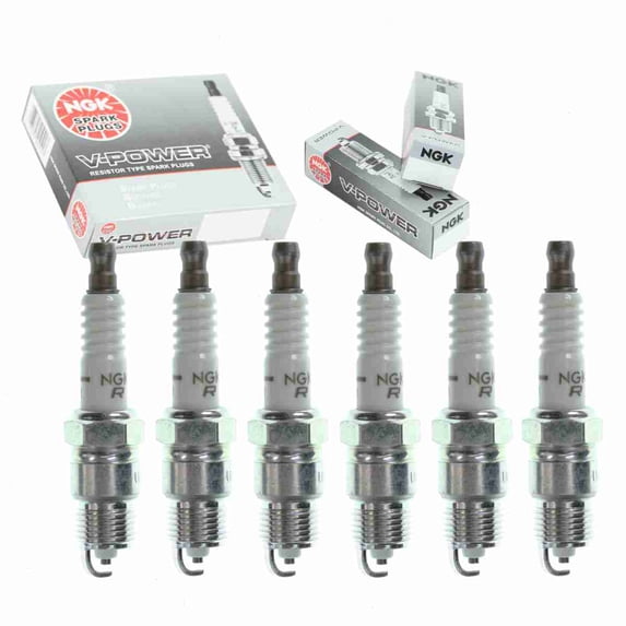 6 pc NGK V-Power Spark Plugs compatible with Chevrolet Malibu 3.8L V6 1978-1983