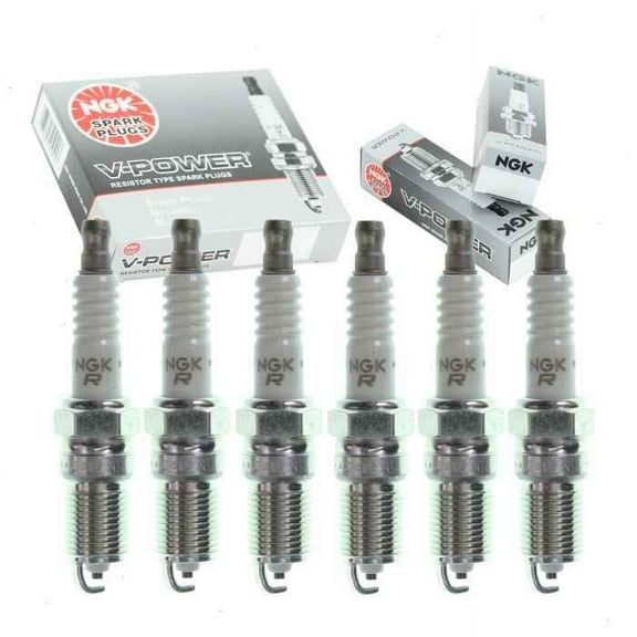 6 pc NGK V-Power Spark Plugs compatible with Chevrolet Silverado 1500 4.3L V6 1999-2013