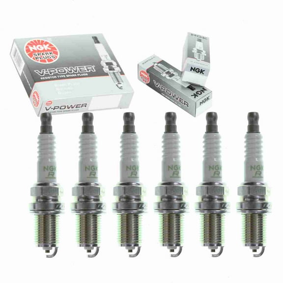 6 pc NGK V-Power Spark Plugs compatible with Chevrolet Tracker 2.5L V6 2001-2004