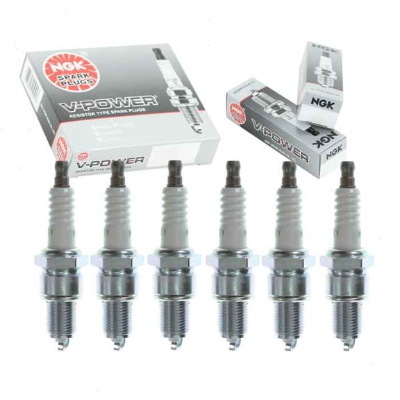 6 pc NGK V-Power Spark Plugs compatible with Chrysler Voyager 3.0L V6 2000
