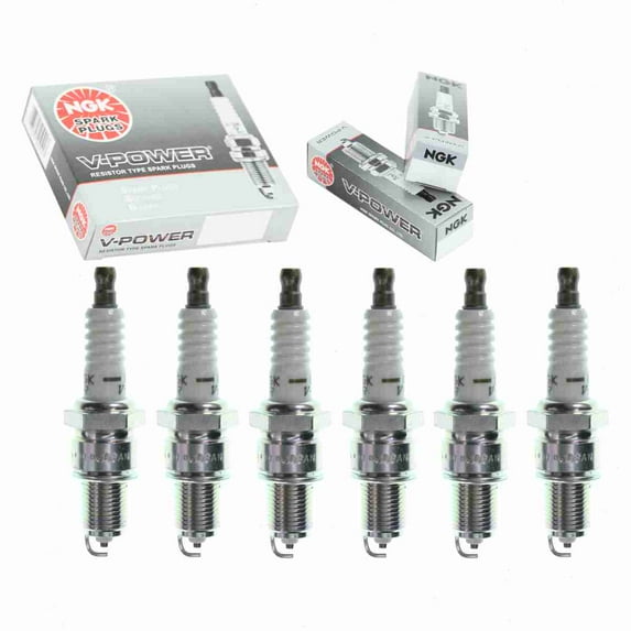 6 pc NGK V-Power Spark Plugs compatible with Dodge Caravan 3.3L 3.8L V6 1990-2000