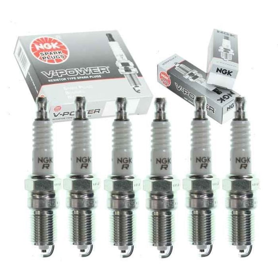 6 pc NGK V-Power Spark Plugs compatible with Ford Taurus 3.0L V6 1986-2007