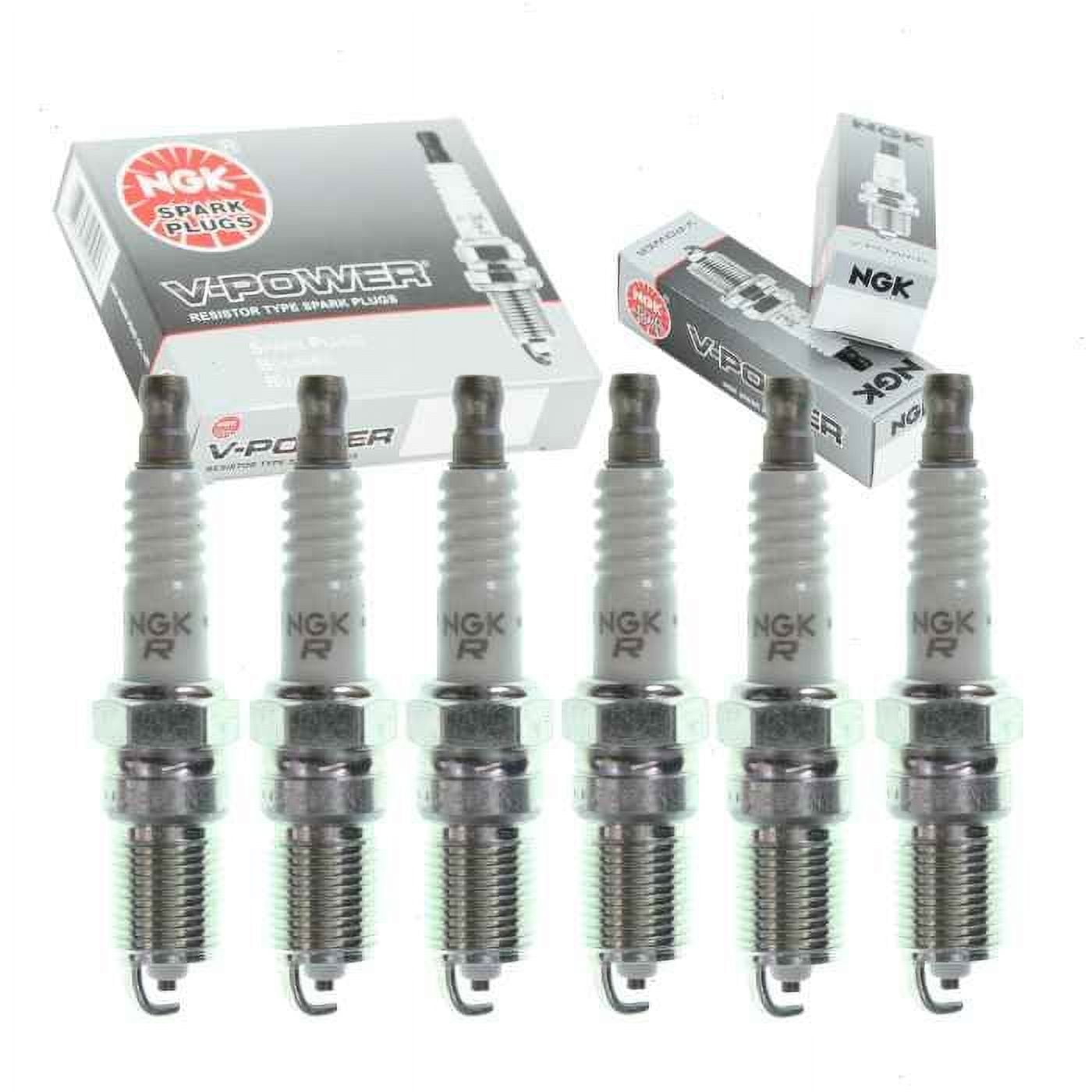 6 pc NGK V-Power Spark Plugs compatible with GMC Sierra 1500 4.3L V6 1999-2013