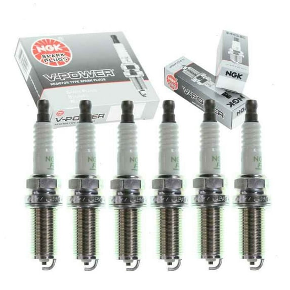 6 pc NGK V-Power Spark Plugs compatible with Kia Rondo 2.7L V6 2007-2012