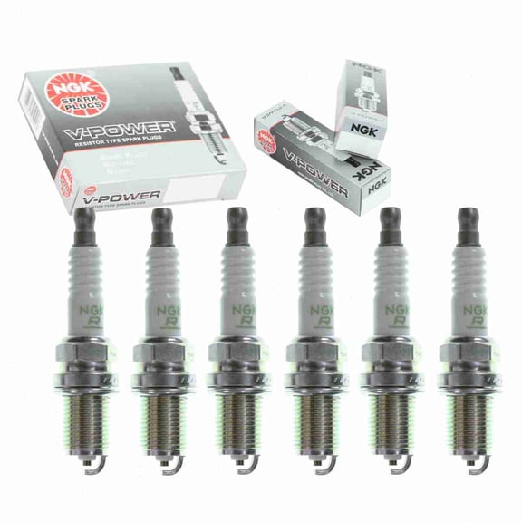 6 pc NGK V-Power Spark Plugs compatible with Mitsubishi Montero 3.5L V6 1994-2002