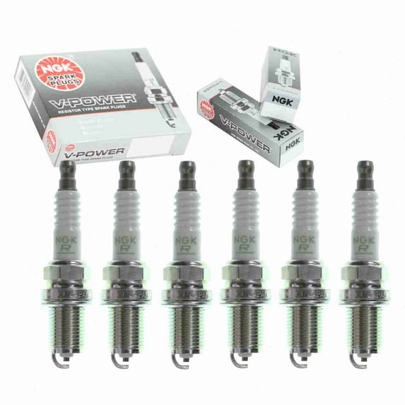 6 pc NGK V-Power Spark Plugs compatible with Toyota Solara 3.0L 3.3L V6 2002-2008