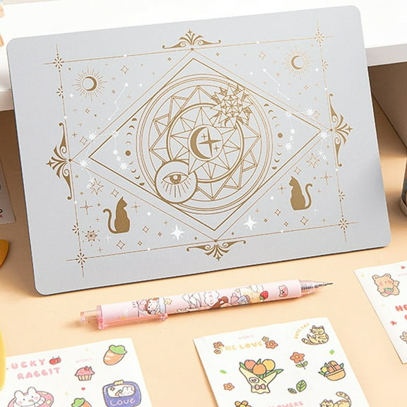 6 pc PVC Cutting Mat Cutting Board for Craft Art Rectangle with Magic Array WhiteSmoke 15x22cm