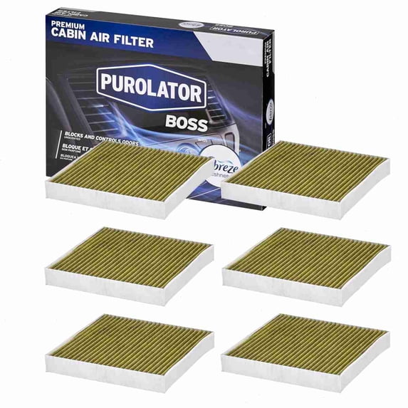 6 pc Purolator BOSS PBC35530 Cabin Air Filters for 94857 HVAC Heating Ventilation Air Conditioning Vent Filters Fits select: 2002-2006 NISSAN ALTIMA, 2000-2006 NISSAN SENTRA