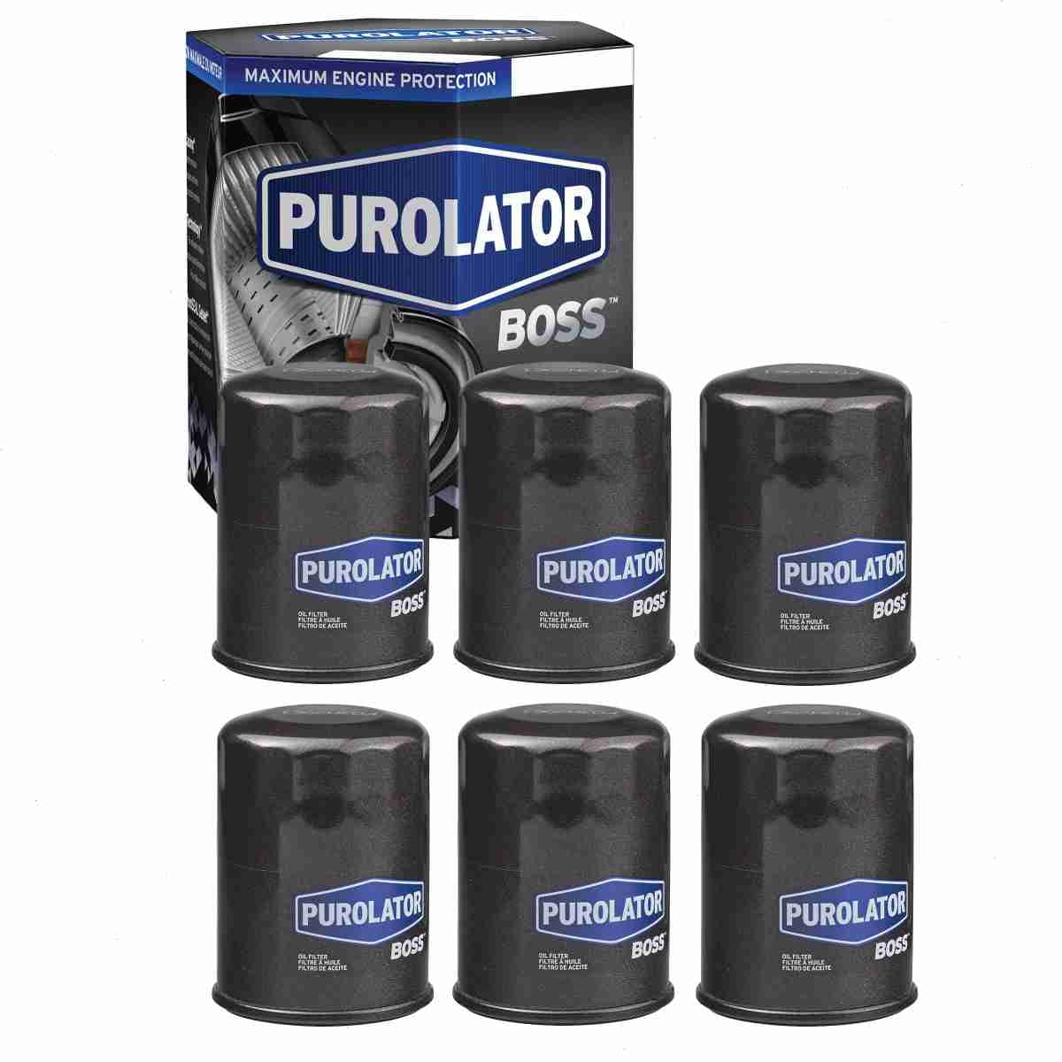 6 pc Purolator BOSS PBL14610 Engine Oil Filters for Oil Change