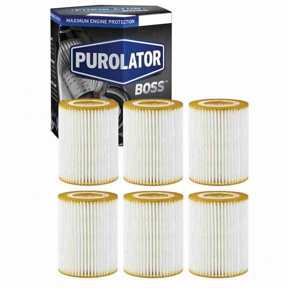 6 pc Purolator BOSS PBL25247 Engine Oil Filters for Oil Change Lubricant Filters Fits select: 2001-2006 BMW 325, 2004-2006 BMW X3