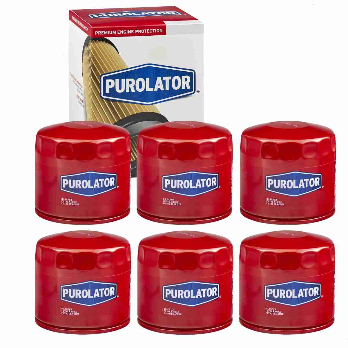 6 pc Purolator L14460 Engine Oil Filters for 61334 Oil Change