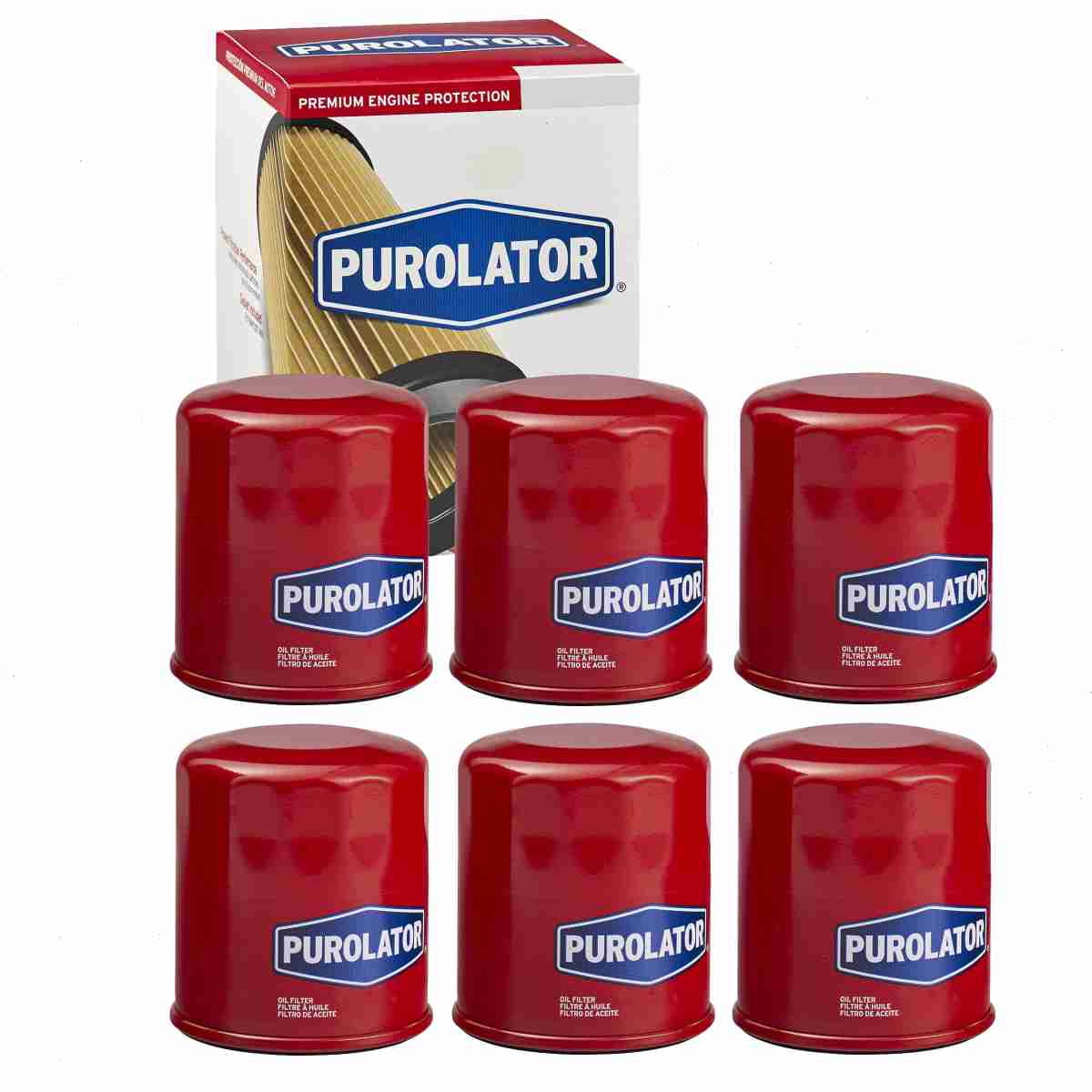 6 pc Purolator L14476 Engine Oil Filters for 154 61394 Oil Change Lubricant Filters Fits select