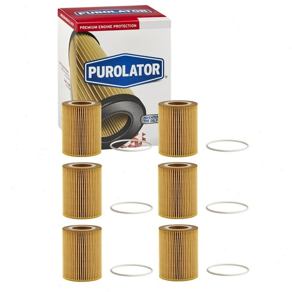 6 pc Purolator L25692 Engine Oil Filters for Oil Change Lubricant Filters