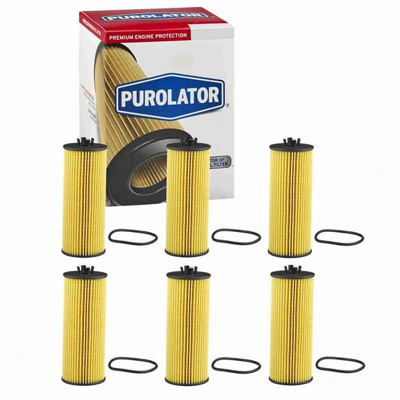 6 pc Purolator L36135 Engine Oil Filters for Oil Change Lubricant Filters