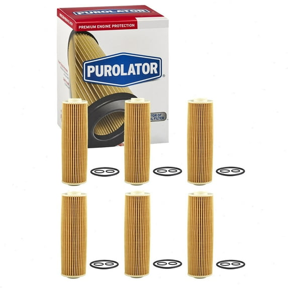 6 pc Purolator L36289 Engine Oil Filters for Oil Change Lubricant Filters