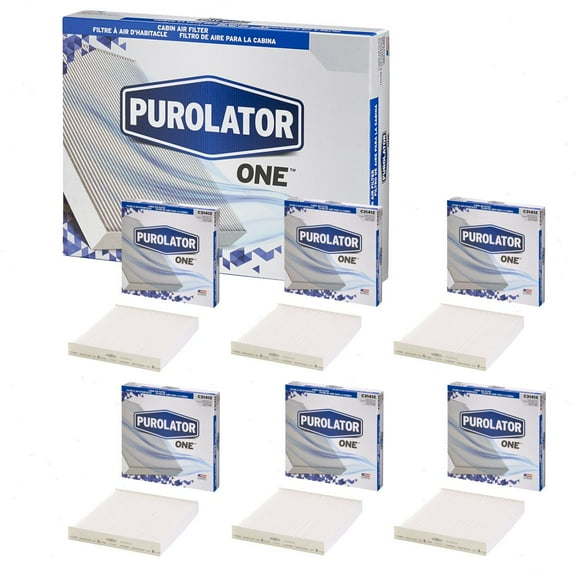 6 pc Purolator ONE C31412 Cabin Air Filters for HVAC Heating Ventilation Air Conditioning Vent Filters