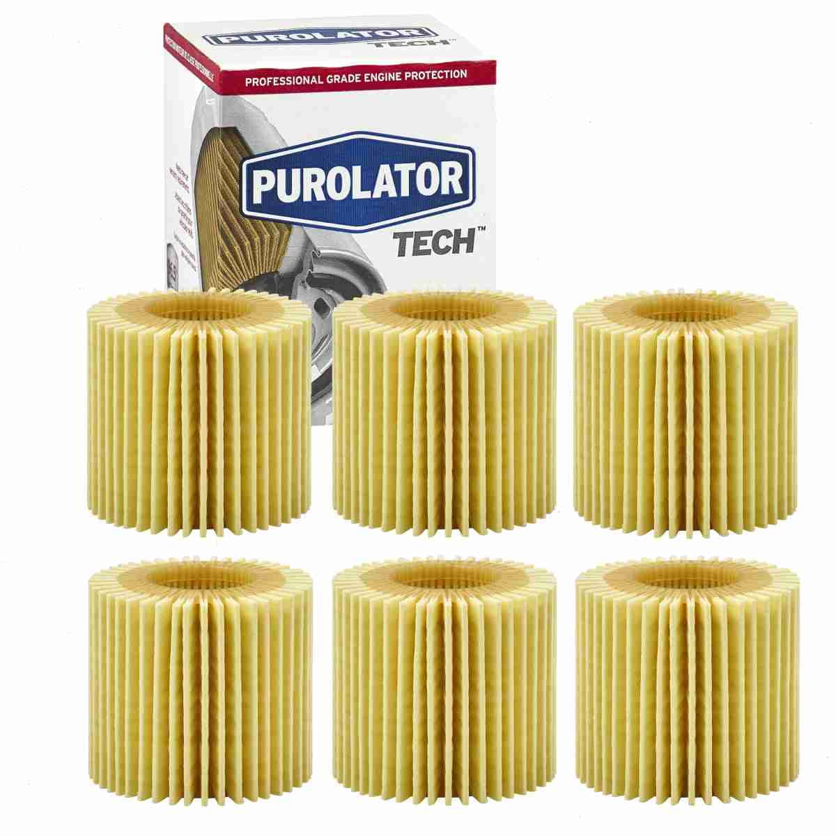 6 pc Purolator TECH TL16311 Engine Oil Filters for 04152-37010