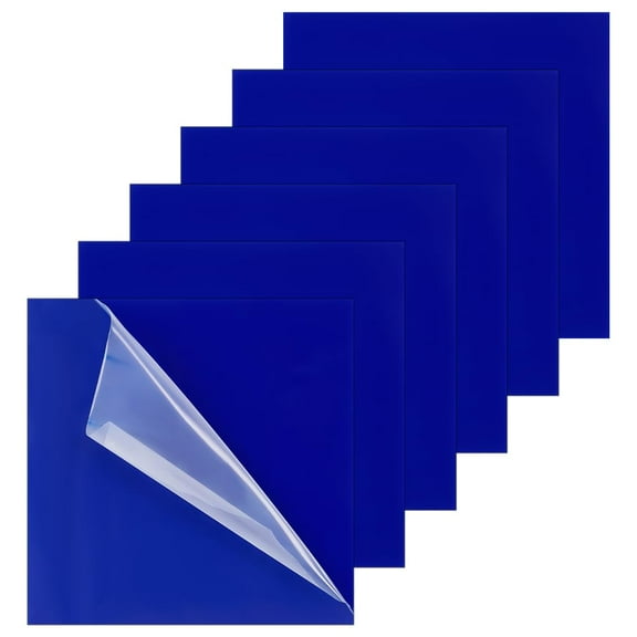 6 pc Square Acrylic Sheets DIY Craft Supplies Medium Blue 200x200x2mm