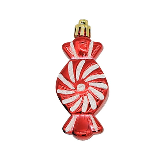 6 pc Sweet Candy Drop Christmas Ball Ornament Indoor/Outdoor Christmas Tree Decoration Fall Wedding Birthday Halloween Thanksgiving Christmas Holiday Decor