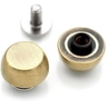 thumbnail image 1 of 6 pcs 11mm Round Screw Back Studs Cone Spike Rivets Handbag Purse Feet Leathercraft Decorations VT106 (Brushed Brass), 1 of 6