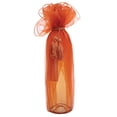 thumbnail image 1 of (6-pcs) 27" Organza Wine Bottle Gift Wrapping Favor Party Bag W/ Cord Tie (Orange), 1 of 1
