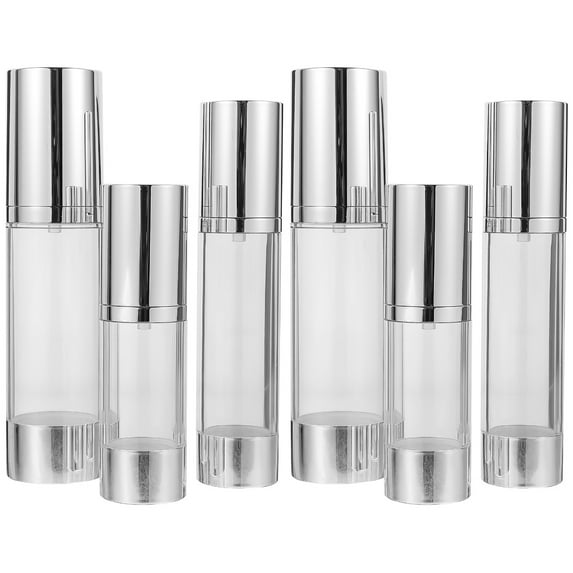 6 pcs Airless Pump Bottle Refillable Cosmetics Container Makeup Foundations Leakproof Container