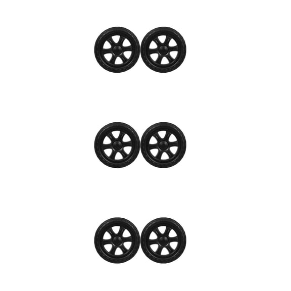 6 pcs  Rubber Wheels for Shopping Cart Replacement Utility Cart Replacement Wheels, Rolling Cart Accessories Heavy Duty Plate Casters