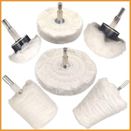 6 pcs Buffing Wheel for Drill, Buffing Pad Polishing Wheel Kits for Metal / Wood