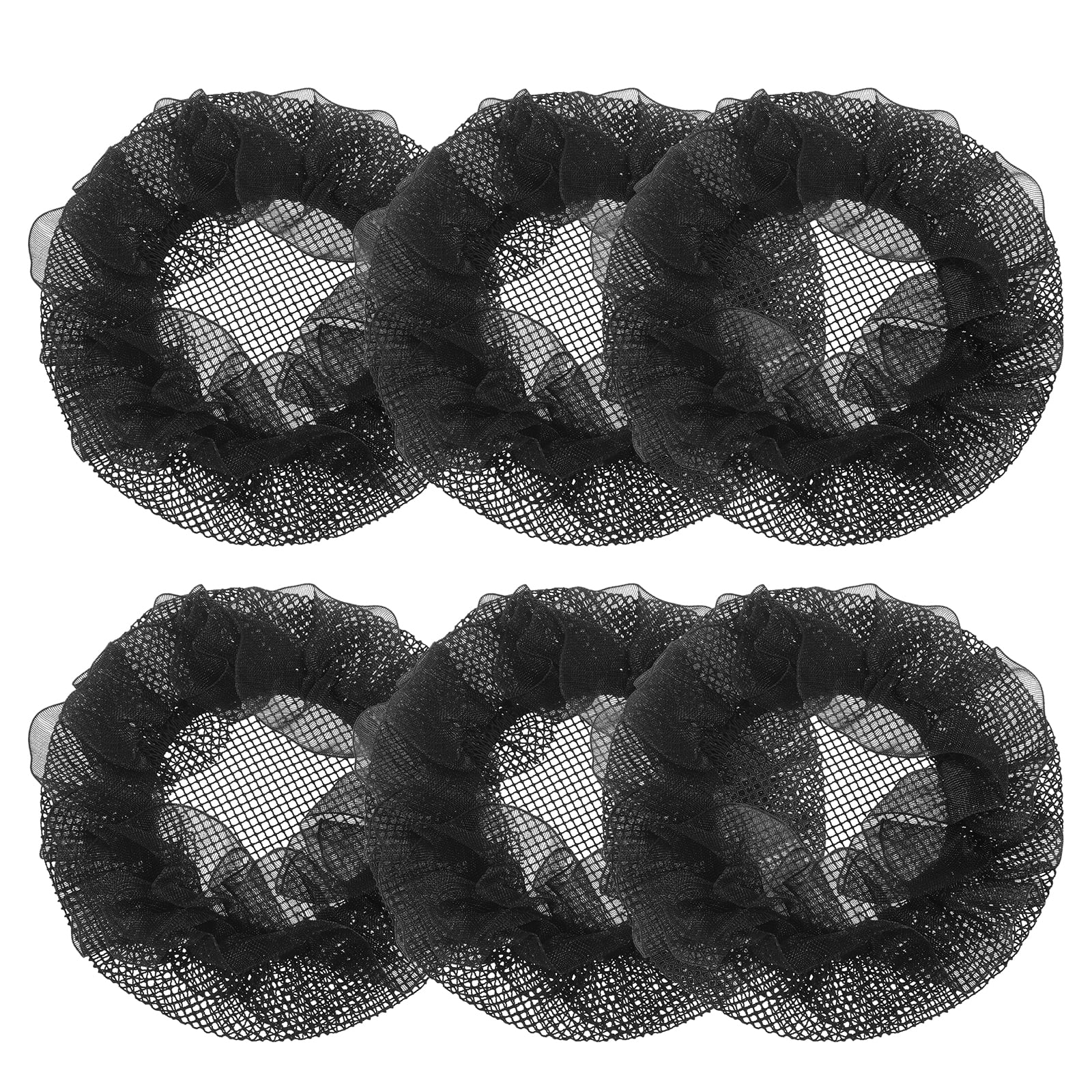 6 pcs Bun Hair Nets Elastic Women Bun Stretch for Girl