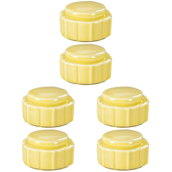 6 pcs Ceramic Jar Ceramic Cream Cosmetic Can Portable Cream Can Mini Tea Cans Home Supplies