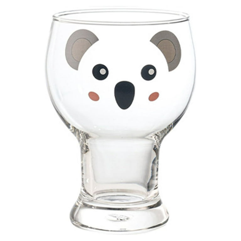 6 pcs Cute Mugs Double Wall Glass Coffee Glass Cup Kawaii Bear Tea