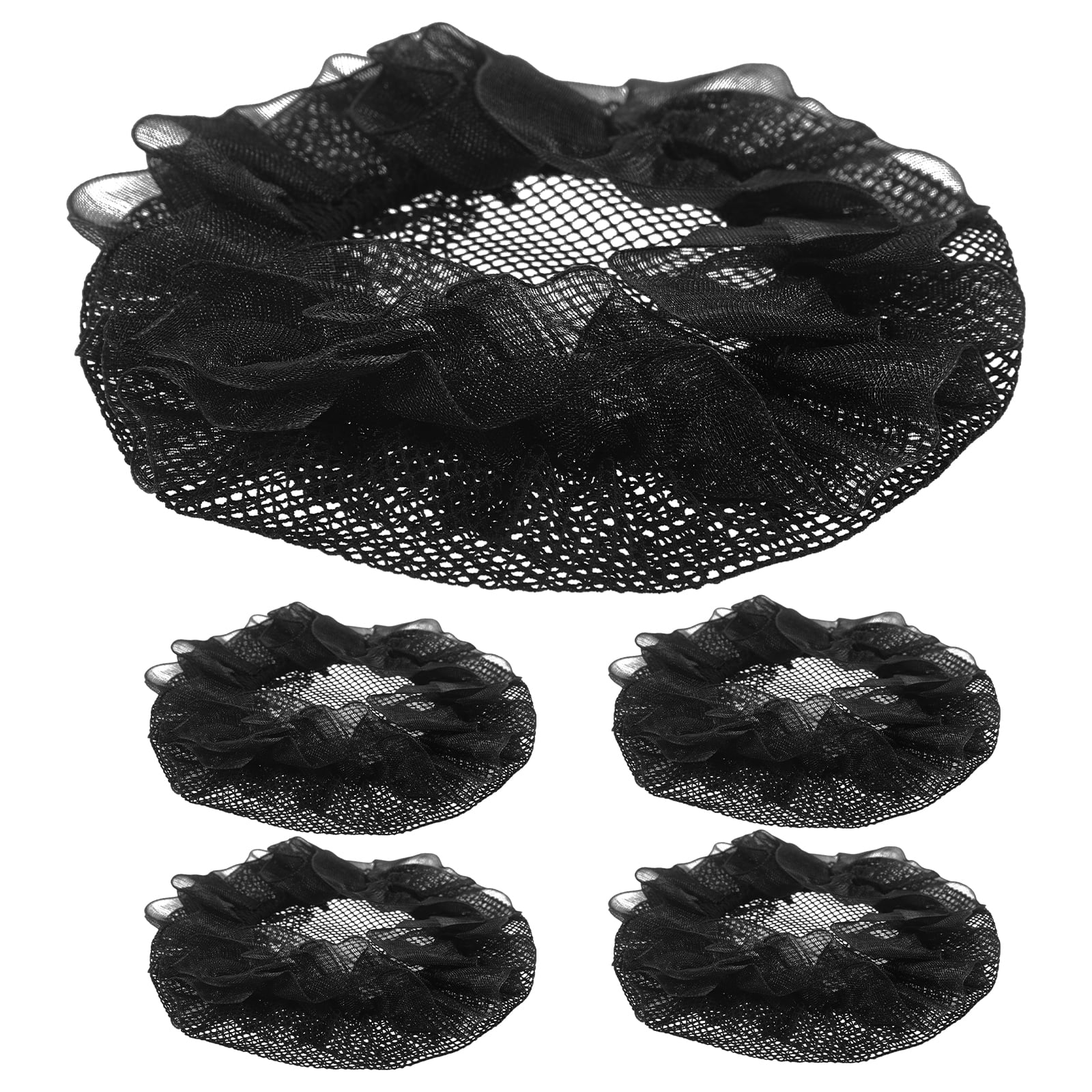 6 pcs Decorative Stretch Hair Nets Elastic Mesh Hair Nets Ballet Bun for Dancer