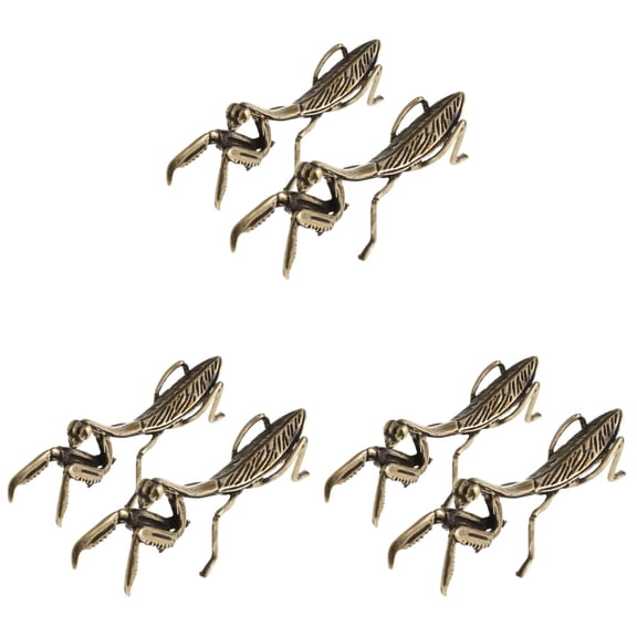 6 Pcs Metal Figurines Set, Delicate Insect Craft Decorations for Home, Office, Garden, Unique Models