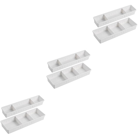6 pcs Divided Drawer Organizer Box Movable Board Versatile Storage Cases