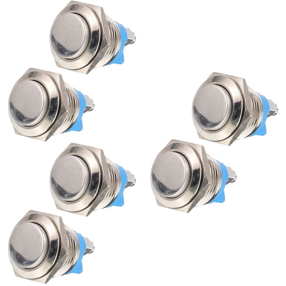 6 pcs  Door Bell Ringer Button Door Bell Button Only Auto-reset Panel Push Button