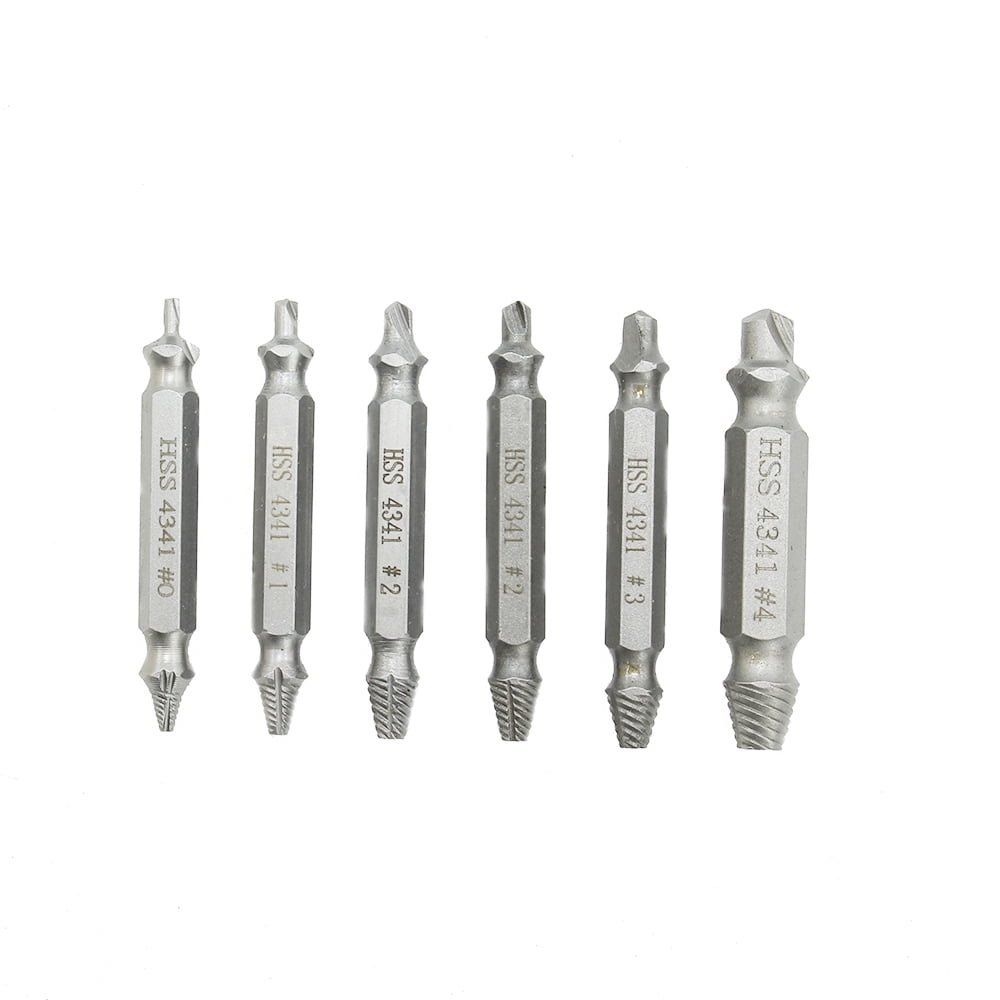 6 pcs Drill Bit Set Broken Head Screw Removal Tool Bolt Screw Extractor Breaker Screw Remover