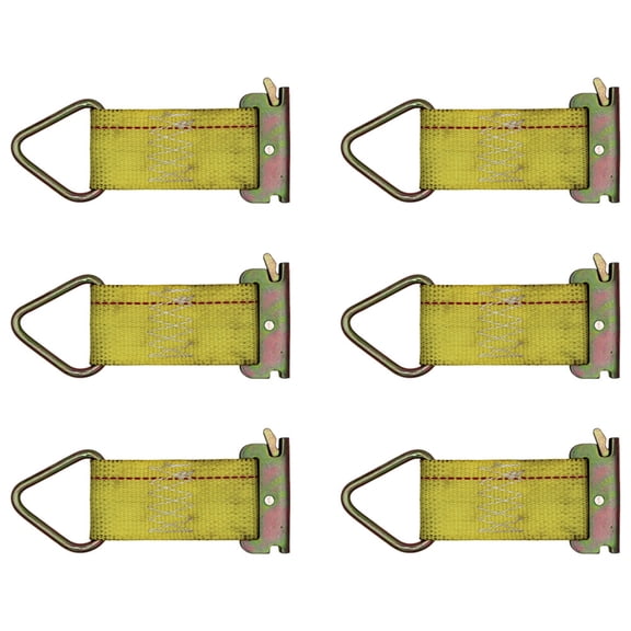 6 pcs E Track Fitting Cargo Trailer Tie Down D Ring Enclosed Van Truck Web Strap