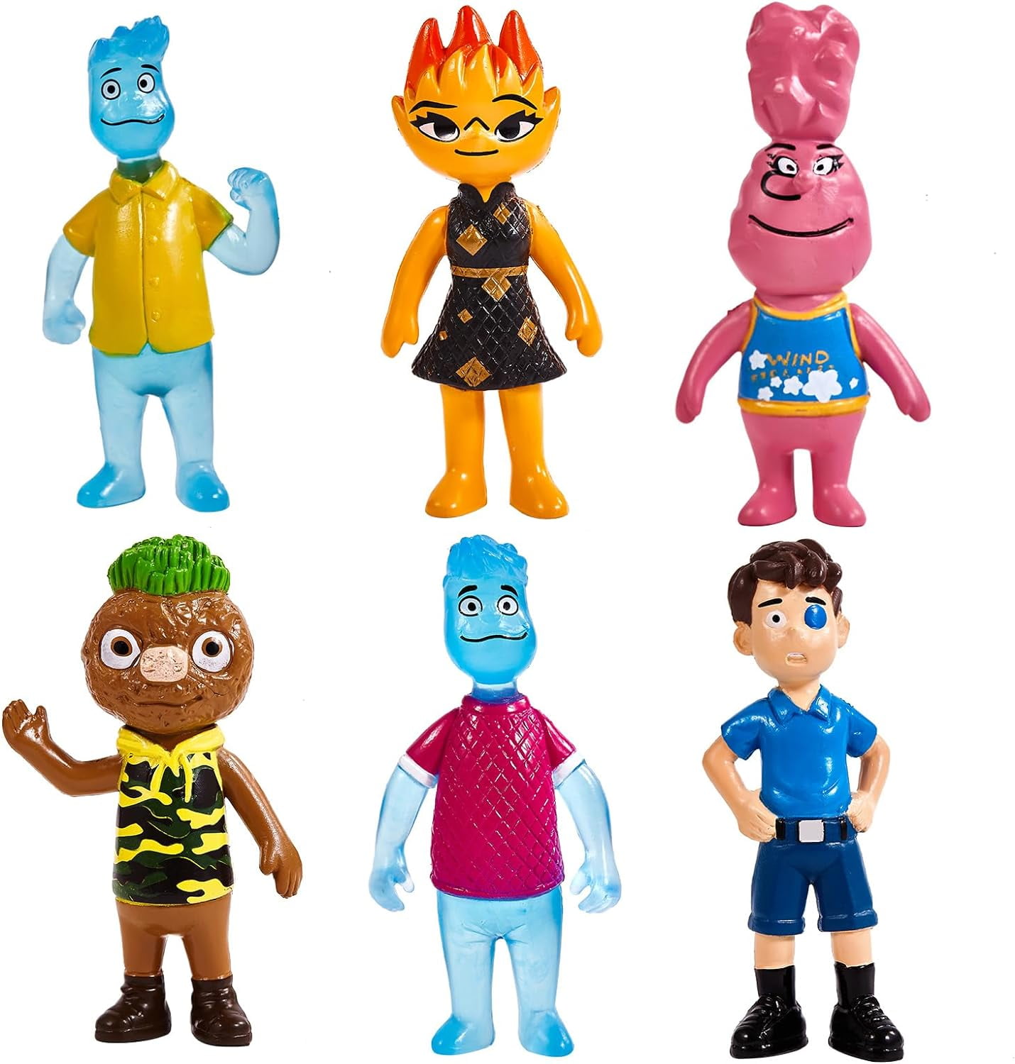 6 pcs Elemental Action Figure, Movie Figures Toy Gift Pack.