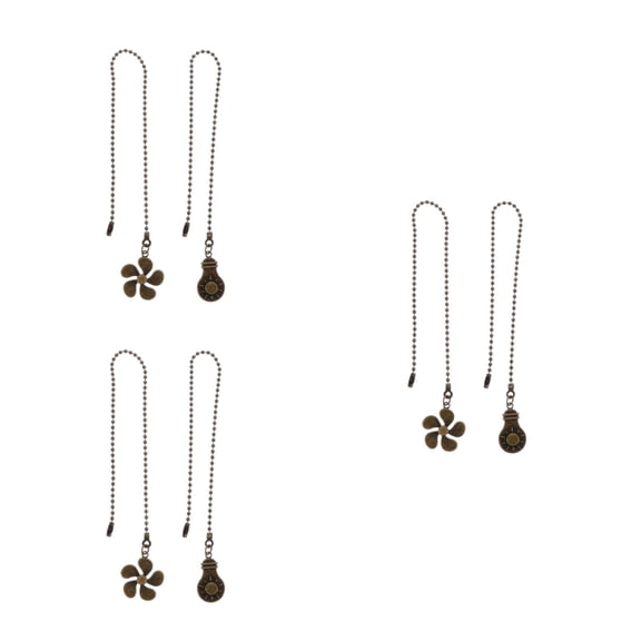 6 pcs  Fan Pull Chain Ceiling Fan Pendant Lamp Ornament Zinc Alloy Fan Pull Chain