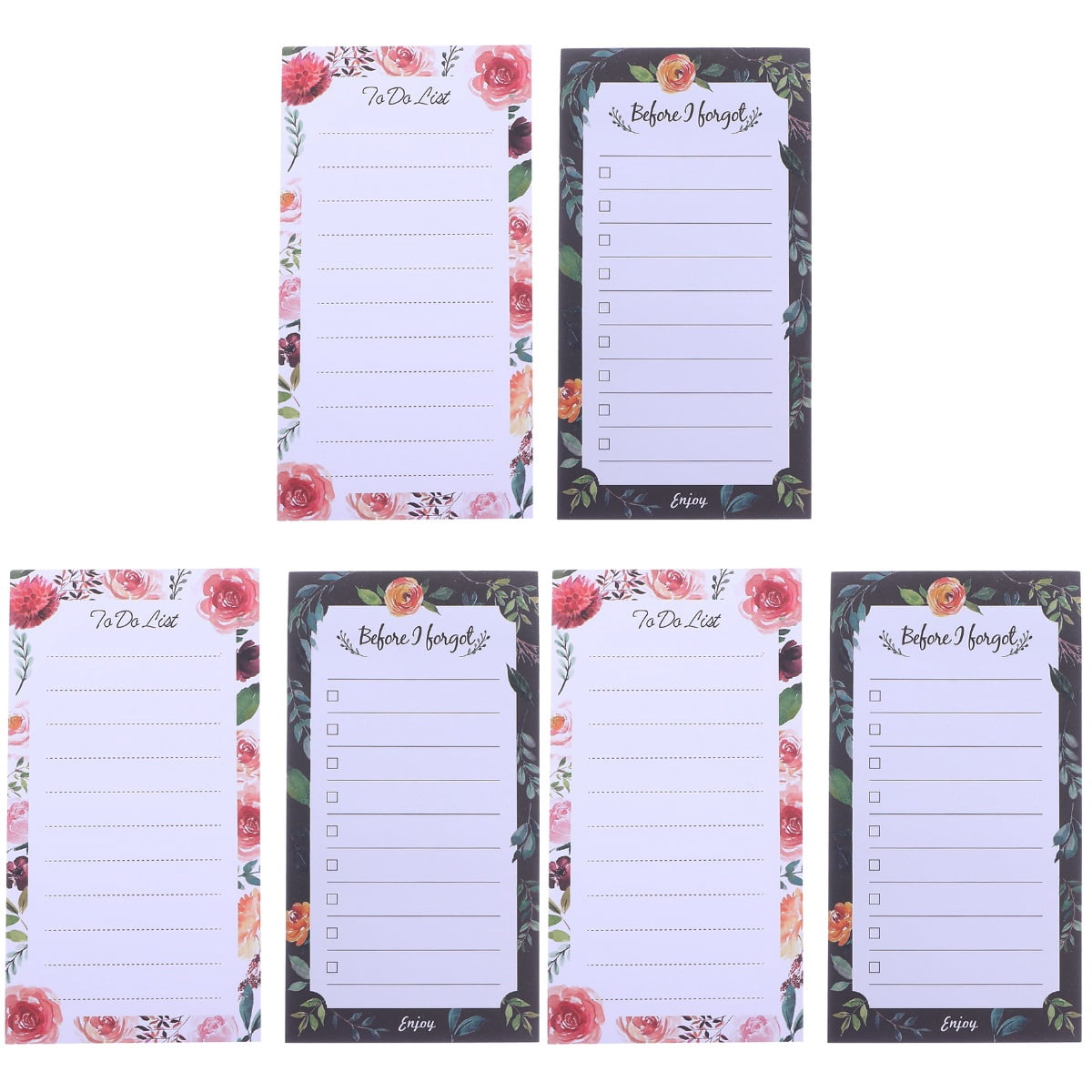 WYN 6 pcs Notepads for Refrigerator Message Notepads To Do