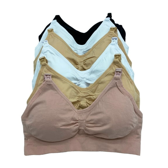 6 pcs Full Cup Seamless Breastfeeding Nursing Maternity Bras Bralette S-XL LARGE (09059)