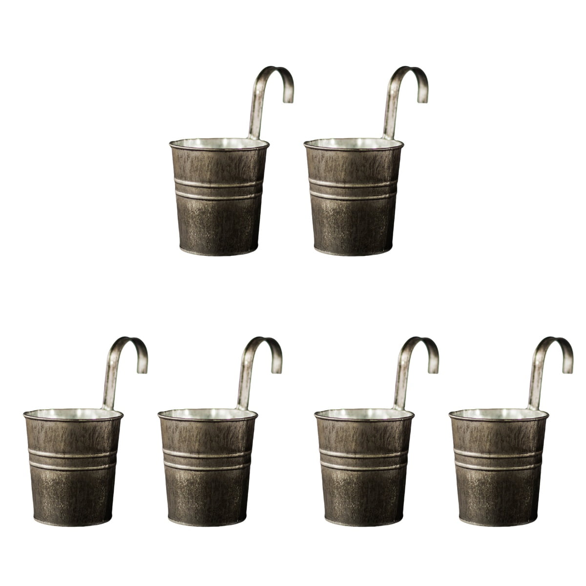 6 pcs Hanging Iron Plant Pot Potted Plant Pot Decoration Flower Pot ...